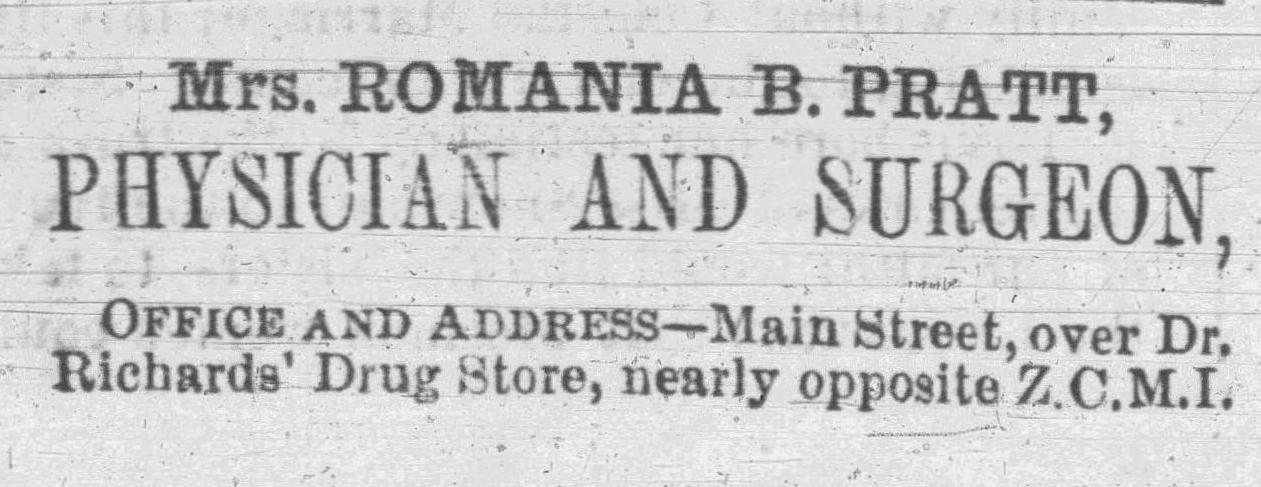 An advertisement by from the 1878-06-15 issue of the Woman's Exponent
